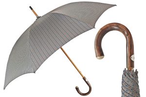 Parapluie avec poignée en marron pelé
